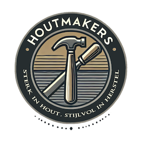 Logo van HoutMakers, specialist in houtrotreparatie en timmerwerk in Lelystad